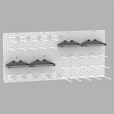Стеллажи: Панель перфорированная, настенная, для магазина и склада — 2