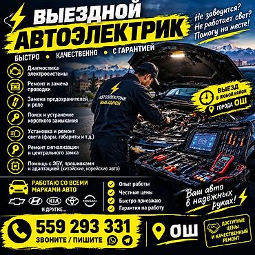 СТО, ремонт транспорта: Услуги автоэлектрика, Диагностика и замена аккумулятора, Специализация: Легковое авто, Грузовой транспорт и спецтехника, Круглосуточно — 1