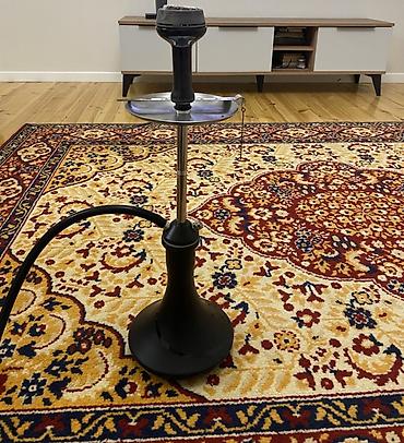 tap az qelyan: Nərgilə seti - Minimalist dizaynlı, qara rəngli şüşə kolba və — 1