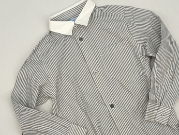 Shirts: Shirt 5-6 years, condition - Good, pattern - Striped, color - Grey