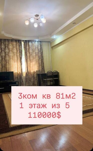 Продажа квартир: 3 комнаты, 81 м², Элитка, 1 этаж, Евроремонт