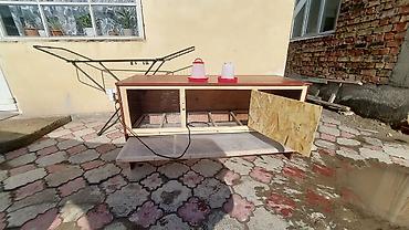 Товары и оборудование для с/х животных: Клетка для животных с деревянным каркасом и металлической сеткой — 25