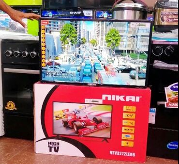 televizor arxasi: Yeni Televizor Nikai 32" HD (1366x768), Ödənişli çatdırılma