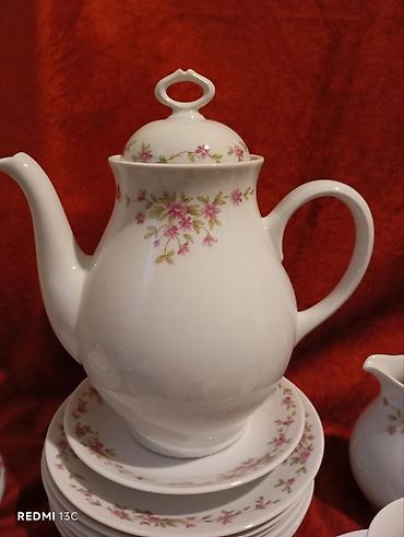 Qab-qacaq və mətbəx ləvazimatları: Çay dəsti, rəng - Ağ, Farfor, 6 nəfərlik, Çexiya — 3