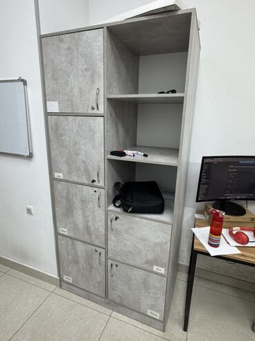 офисный шкаф для документов: Кеңсе үчүн шкаф, түсү - Боз, ЛДСП