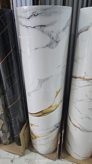 Vinil divar kağızı, oboy: Mərmər effekti verən PVC divar panelləri. 1.Arxası özü — 18