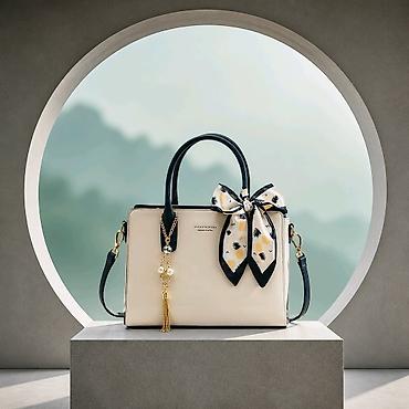 koton torbe: Ženska torba – elegantan tote/satchel model sa kaišem za rame - — 3