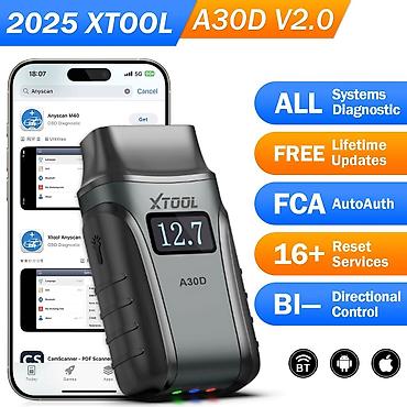 Alati za automobile: Novo- XTOOL Anyscan A30D V2.0 Bluetooth OBD2 CANFD FCA Cena skenera — 26