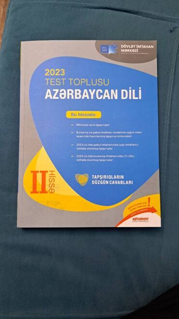 test toplusu azerbaycan dili 1 hisse pdf: DİM Azərbaycan dili test toplusu II hissə. Yeni. Heç işlənməyib