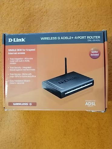 wifi modem: D‑Link DSL‑2640U – Wireless G ADSL2+ 4‑port router Xüsusiyyətlər: - — 4