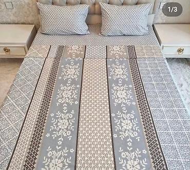 Комплекты постельного белья: Комплект постельного белья с принтом клетку, выполненный в синих и — 8