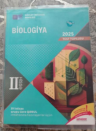 test toplulari pdf: Məhsul: “Biologiya 2025 – Test Toplusu”, II hissə Xüsusiyyətlər: - — 1
