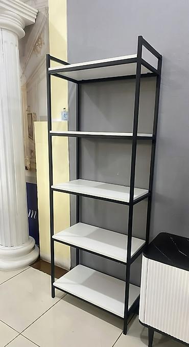 Стеллажи: Металлический стеллаж в современном стиле лофт - Конструкция: прочная — 3