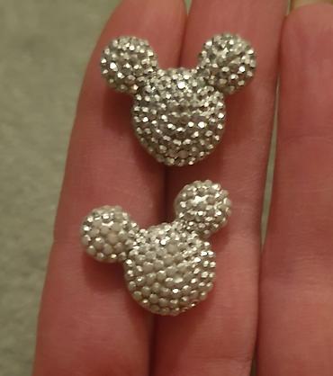 Preslatke mindjuse mickey mouse - miki maus, glava mikijeva, srebrne