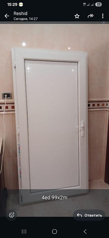 plastik ayna qapi: Plastik (PVC) qapı - Ölçü: 99 sm x 2 m (şəkildə “4 ed 99x2m” qeyd — 3