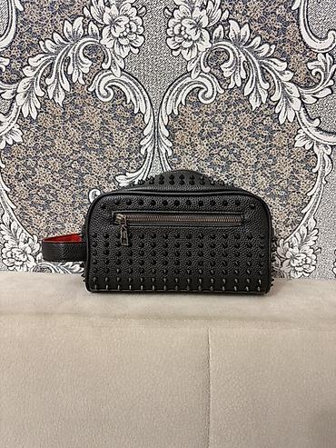 Çantalar: Qara rəngli unisex çanta - Material: teksturalı eko‑dəri - Rəng — 2