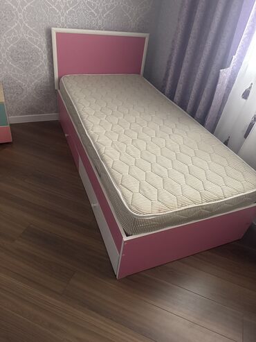 ucuz çarpayılar: Для девочки, Б/у, Кровать, С подъемным механизмом, С матрасом, С выдвижными ящиками