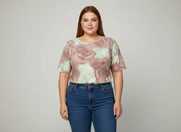 bluzki w serek plus size: Жіноча блуза, розмір 4XL