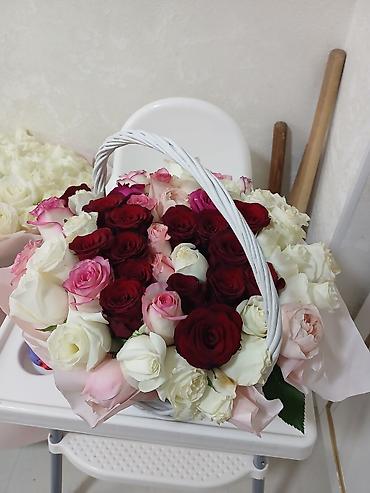 rose: Срочно продаю цветыБелая Роза свежие и цветы в корзинке розы цена за — 2