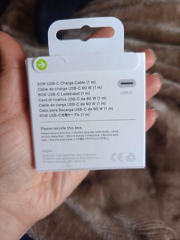 4 luk kabel: Apple USB‑C Şarj Kabeli – 60W (1 m) - Model: 60W USB‑C Charge Cable — 2