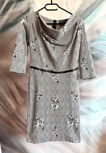 haljina canda: M (EU 38), bоја - Siva, Drugi stil, Drugi tip rukava