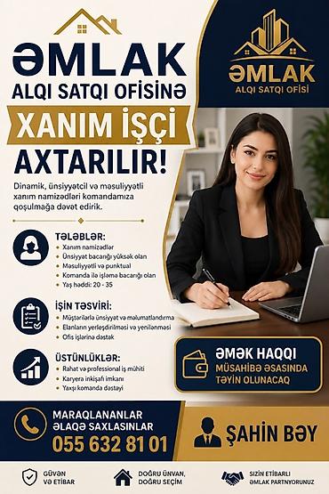iş elanı 2025: Ofis menecer, katib tələb olunur, 18-29 yaş — 1
