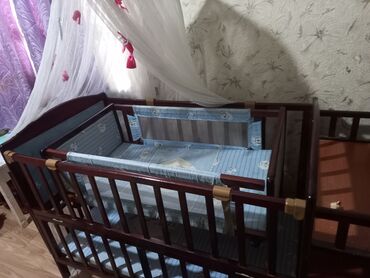 Детская кроватка с люлькой трасформер от 0 до 8 лет, очень удобные