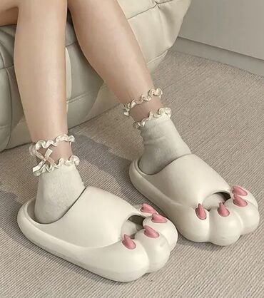 обувь для девочек: Домашние тапочки 40, цвет - Белый