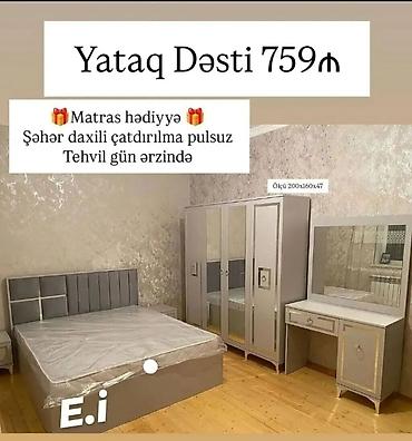 Yataq Dəsti – 759₼ Komplekt: - Çarpayı (ölçü: 200×160×47 sm qeyd lalafo.az -da Yataq Dəsti – 759₼ Komplekt: - Çarpayı (ölçü: 200×160×47 sm qeyd