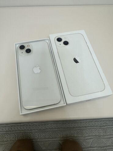 айфон г ош: IPhone 13, Колдонулган, 128 ГБ, Ак, Куту, 81 %