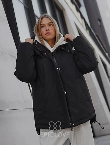 Пуховик, Короткая модель, С капюшоном, XL