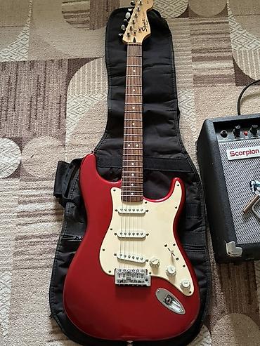 squier: - Электрогитара Squier by Fender в стиле Stratocaster, цвет Candy — 2