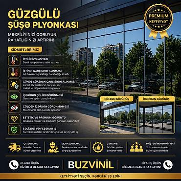 pencere ustası: 🏢 Güzgülü Şüşə Plyonka – Premium Xidmət Məkanınız üçün həm qoruma — 4