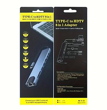 planset telefon: USB‑C 8‑i‑1 Hub Otg Adapter Qiymət 3azn-5azn-10azn Çatdırılma — 3
