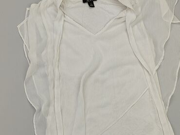 białe bluzki z kołnierzykiem krótki rękaw: Блуза жіноча, S, стан - Хороший