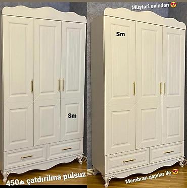 polka satilir: Üçqapılı paltar şkafları – müxtəlif modellər - Korpus: Laminat/MDF — 4