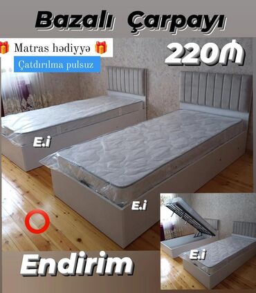 rezinkalı döşək üzlüyü: Yeni, Təknəfərlik çarpayı, Bazalı, Matras ilə