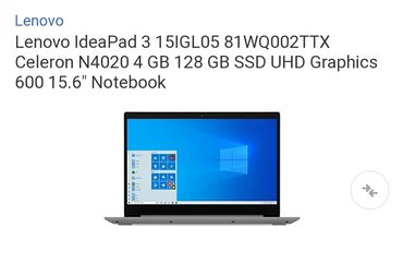 irşad notebook: Intel Core i3, 4 GB, 15.6 "