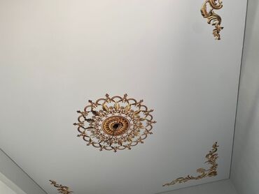 лампы для кафе: Натяжной потолок с фотопечатью, создающей иллюзию пространства и