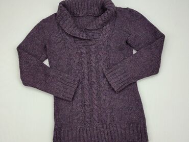 liliowe bluzki damskie: Sweter, S, stan - Dobry