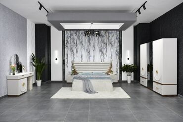 Спальные гарнитуры: Спальный гарнитур, Новый, Двуспальная кровать, Комод, В рассрочку, МДФ, Бесплатная доставка, Самовывоз, цвет - Белый — 7