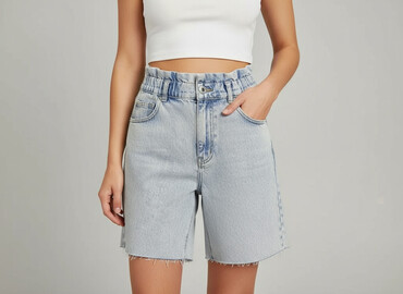 jeansy push up z wysokim stanem: FB Sister, Шорти жіночі, розмір XS