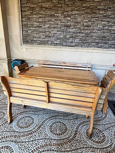 mebel stol stul: REAL ALICIYA ENDIRIM OLACAQ!!! TƏCİLİ SATİLİR! Taxta bağ-mebel dəsti — 4