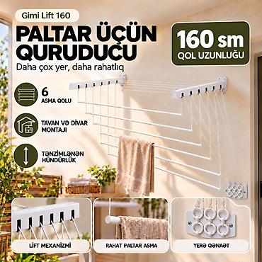 ucuz utu: Gimi Lift 160 sm — tavan və divar üçün paltar quruducusu Gimi Lift — 1