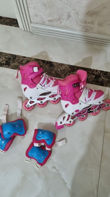 детские защитные шорты для роликов: Uşaq üçün təkərli konki dəsti - Tərkib: 1 cüt inline (4 təkərli) at lalafo.az детские защитные шорты для роликов: Uşaq üçün təkərli konki dəsti - Tərkib: 1 cüt inline (4 təkərli)