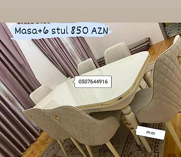 Masa və oturacaq dəstləri: Qonaq otağı üçün, Yeni, Açılmayan, Dördbucaq masa, 6 stul -da lalafo.az — 30 Masa və oturacaq dəstləri: Qonaq otağı üçün, Yeni, Açılmayan, Dördbucaq masa, 6 stul — 30
