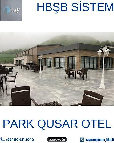 şuşə təmiri: HBŞB sistem – Park Qusar Otel layihəsi Təsvir: - Fasadda və dam — 1