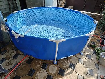 water: (Крышка для бассейна в комплекте )Каркасный бассейн Intex Metal Frame — 1