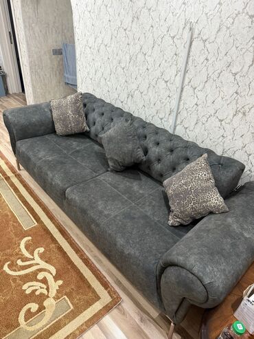 Divanlar: Divan, İşlənmiş, Açılan, Bazasız, Vеlur parça, Çatdırılma yoxdur — 4