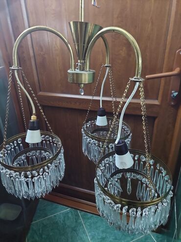 bağ işıqları: Çılçıraq, 3 lampa, Xrustal